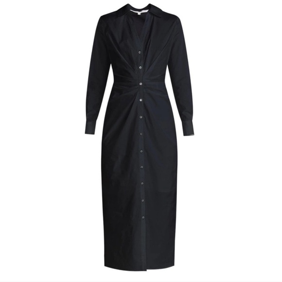 Veronica Beard - NWT- Cita Dress - Long Black Rouched -2 - Picture 5 of 12